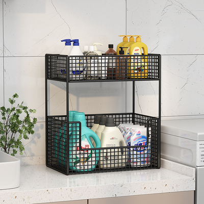 浴室柜收纳盒洗手台卫生间洗脸池洗衣机旁梳妆台桌面化妆品置物架