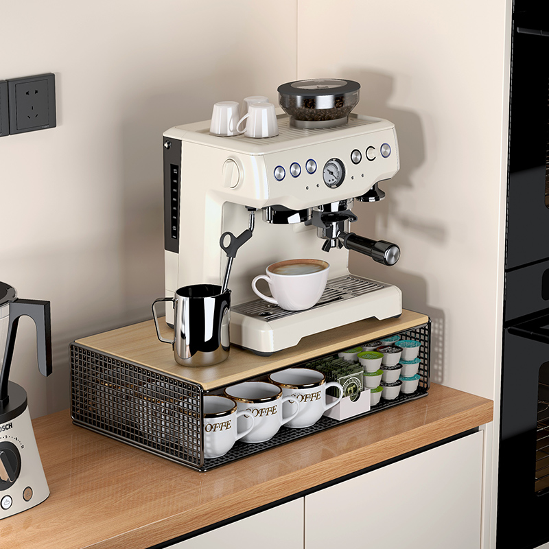 桌面胶囊咖啡机置物架水吧台马克杯收纳层架茶器具台面杯子架高级