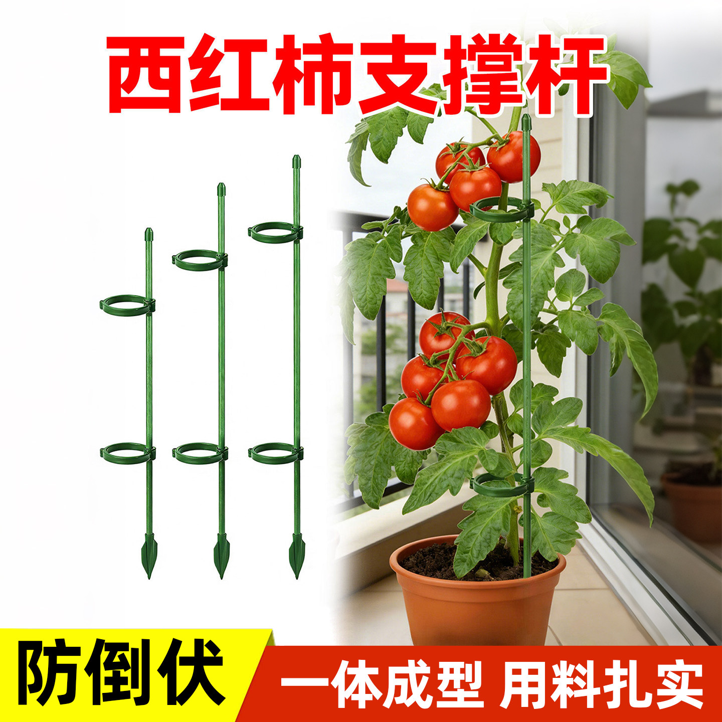 西红柿番茄辣椒支撑架龟背竹植物支撑杆爬藤吊兰园艺防倒伏固定杆