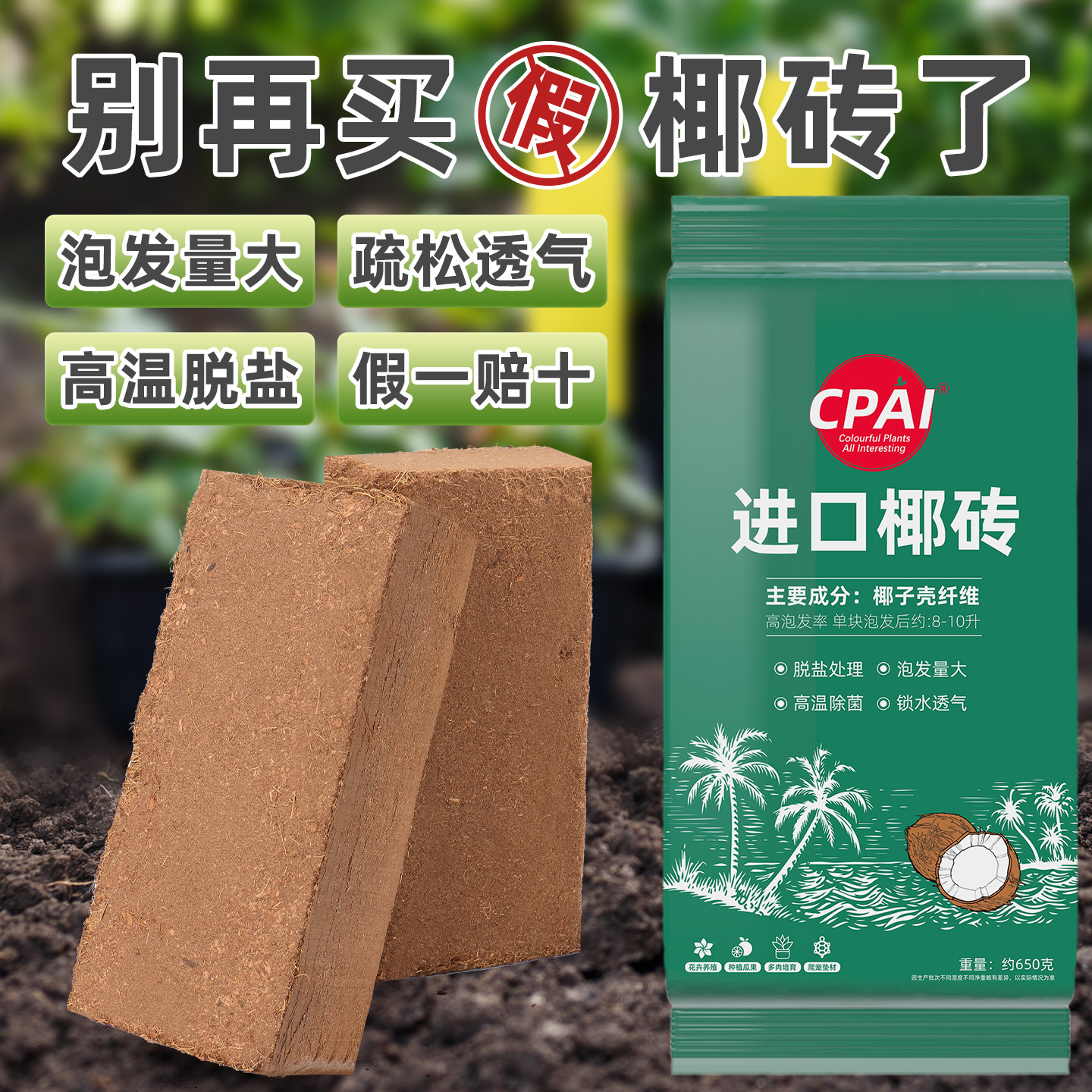 CPAI进口椰砖通用型种花养花土壤