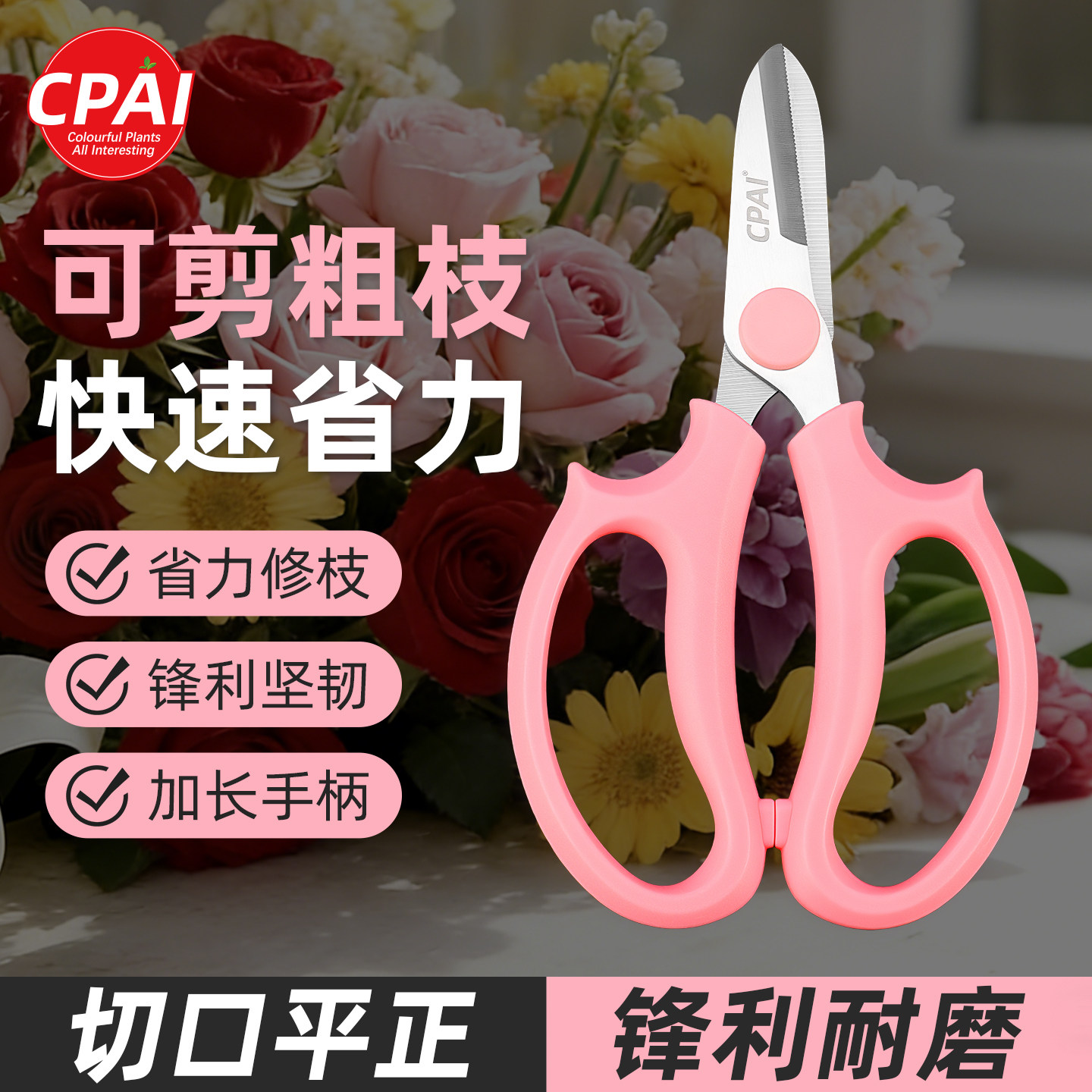 不锈钢花艺剪插花鲜花剪花店专用图片