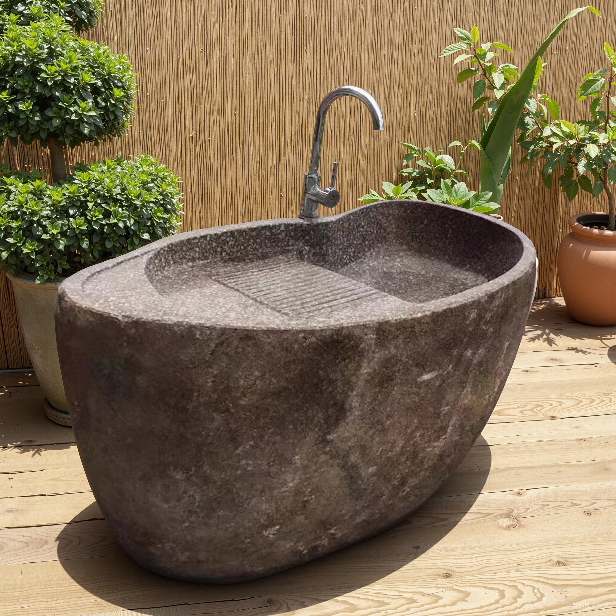 室外庭院花园洗衣池连体洗脸盆