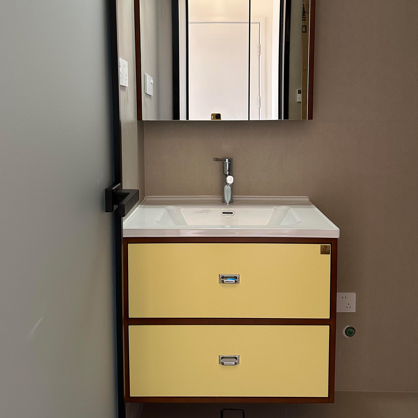 孟菲斯风双拼中古色新款陶瓷一体盆浴室柜组合卫生间洗手洗脸盆柜,家装主材,浴室柜组合,淘宝优惠券,粉丝福利购,淘宝优惠卷