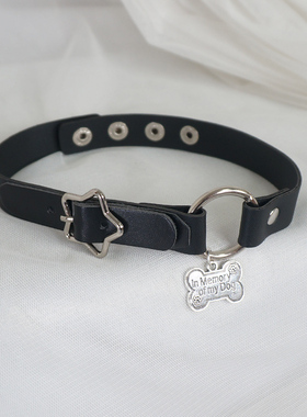 骨头吊坠项圈个性原宿风辣妹