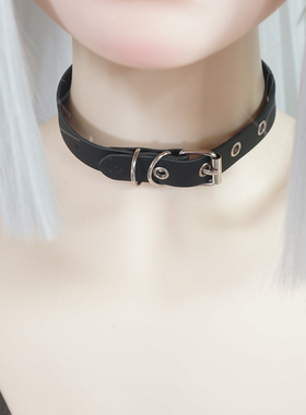 朋克PU皮质choker项圈