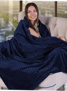 Throw Blanket for Couch Plush Fluffy Warm Cozy法兰绒毯子加厚