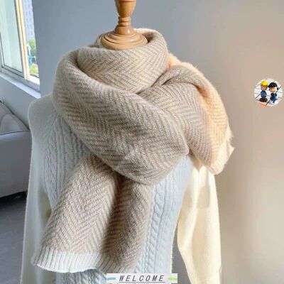 Multicolor Men Women Winter Warm Wool Scarf Long Shawl