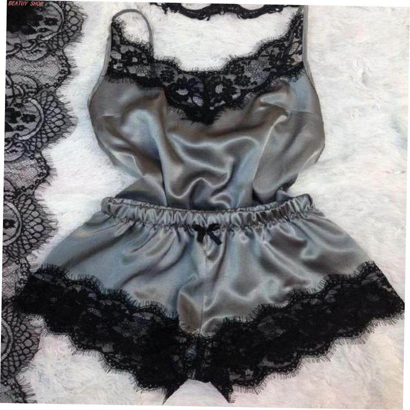 sexy suspender pajamas set蕾丝花边大码吊带性感薄款睡衣女夏季