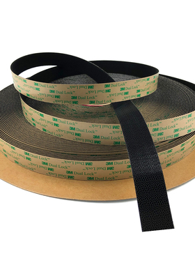 3MSJ4575黑色蘑菇搭扣超薄型不分公母魔术贴强力背胶高粘度