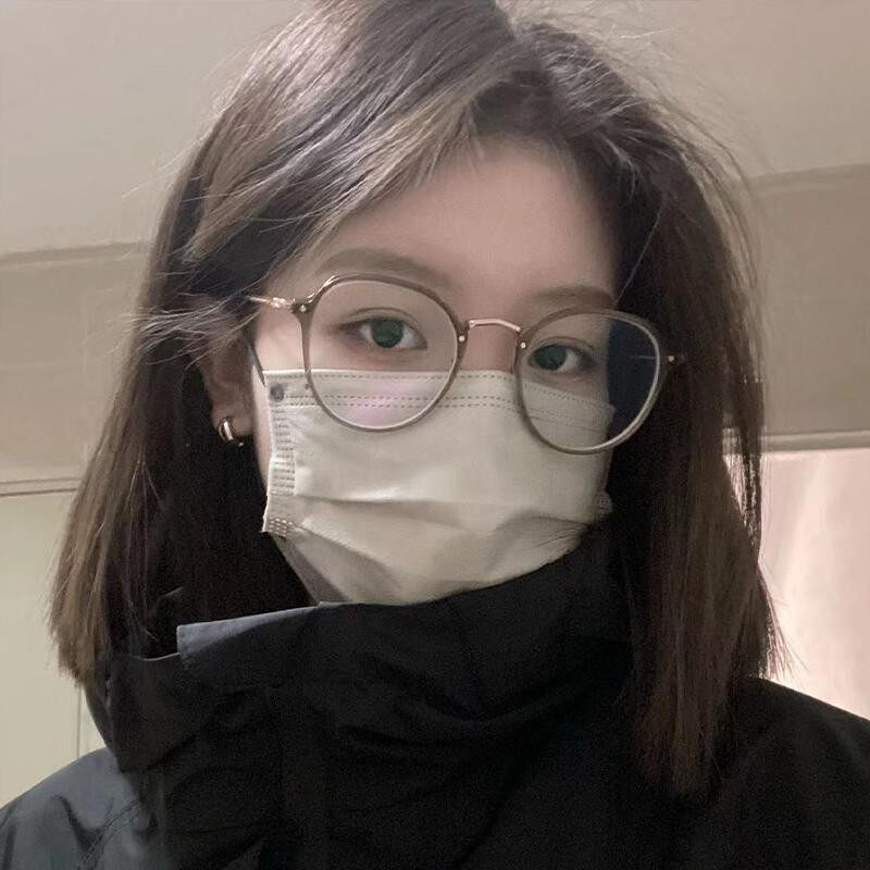 新款莫兰迪色系纯欲牛奶白口罩浅灰色ins高级感高颜值一次性口罩