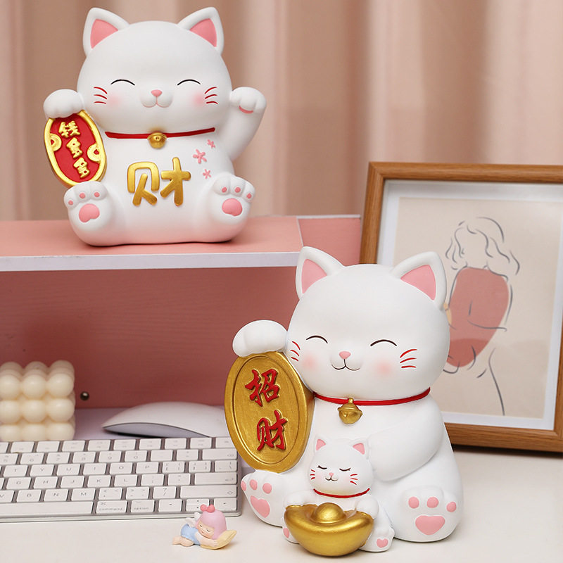 大容量招财猫可爱卡通储蓄罐儿童男孩女孩防摔存钱罐发财猫小摆件