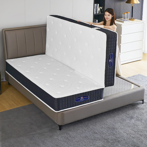 可折叠式席梦思床垫1.8米床软硬两用独立弹簧床垫2米x2米加厚家用