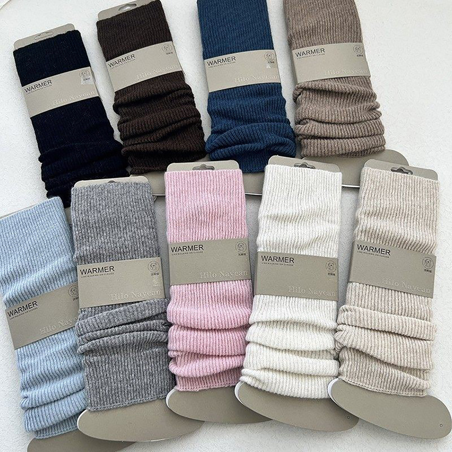 【秋冬慵懒风薄款】羊毛混纺保暖踩脚袜套日系纯色小腿堆堆袜子女