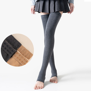 踩脚长腿袜子女士秋冬加长过膝长筒袜防下滑保暖护膝显瘦半截棉袜