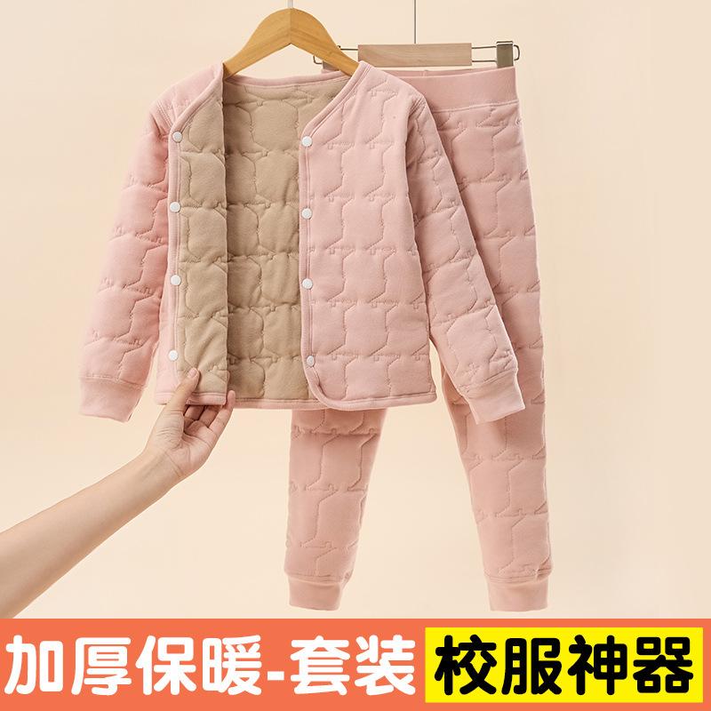 加厚校服内搭神器秋冬季棉衣套装高中生内胆小棉袄女保暖棉服棉裤