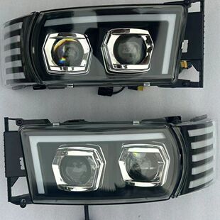 斯堪尼亚卡车改装 G440 P410老款 G450 双透镜超亮LED大灯总成 G400