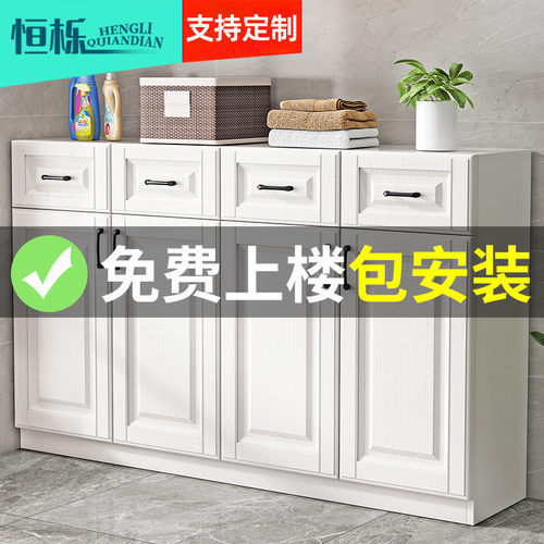 简约阳台柜覆膜门工艺入户包安装