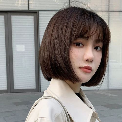 假发女短发bobo头圆脸逼真真发波波头减龄学型初恋可爱全头套