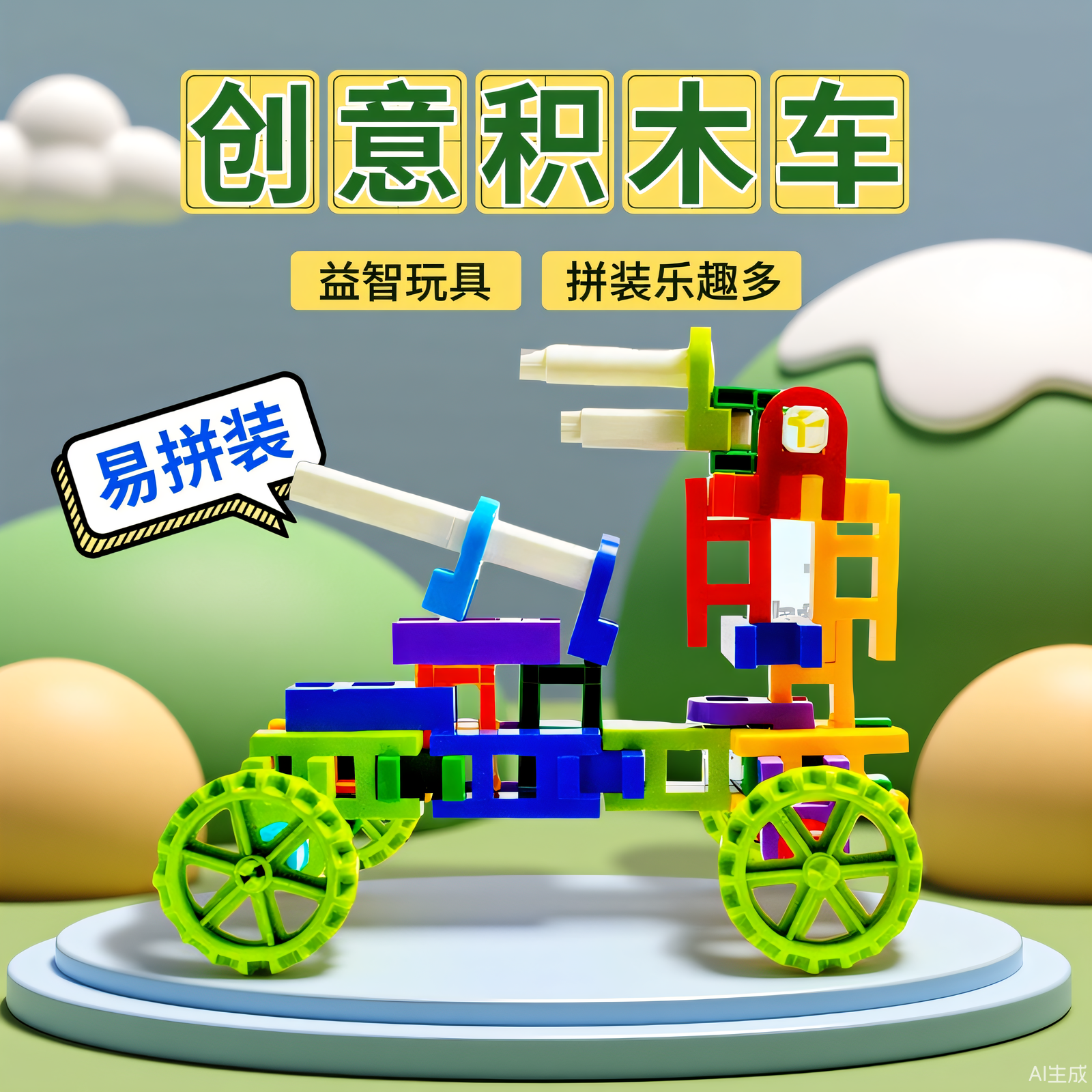 儿童abs管状积木塑料拼装拼插幼儿园宝宝益智力手部创意百变玩具