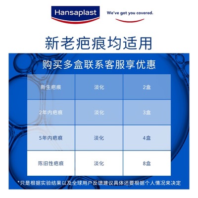 德国汉莎hansaplast疤痕贴剖腹产后疤痕增生凸起软化修复淡化