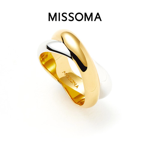 Missoma金银双生复古双圈戒指