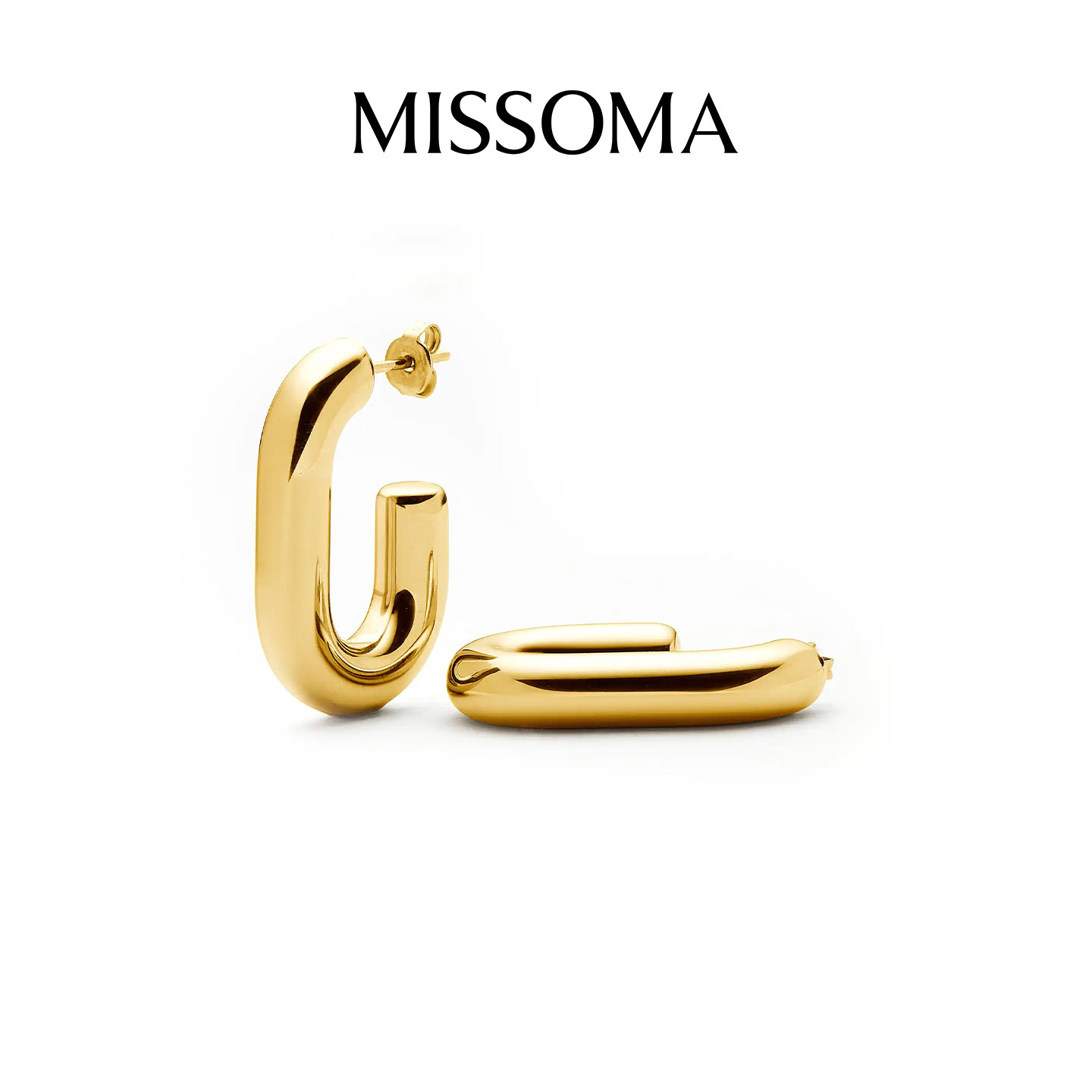 Missoma 椭圆形耳环设计感轻奢新款中小号耳饰简约叠戴送女友礼物
