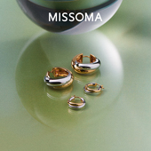 迪丽热巴同款 Missoma金银双生耳环小众精致素圈耳饰新年礼物