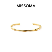 Missoma金色开口手镯小众设计感镀18k金轻奢手链手饰送女友礼物