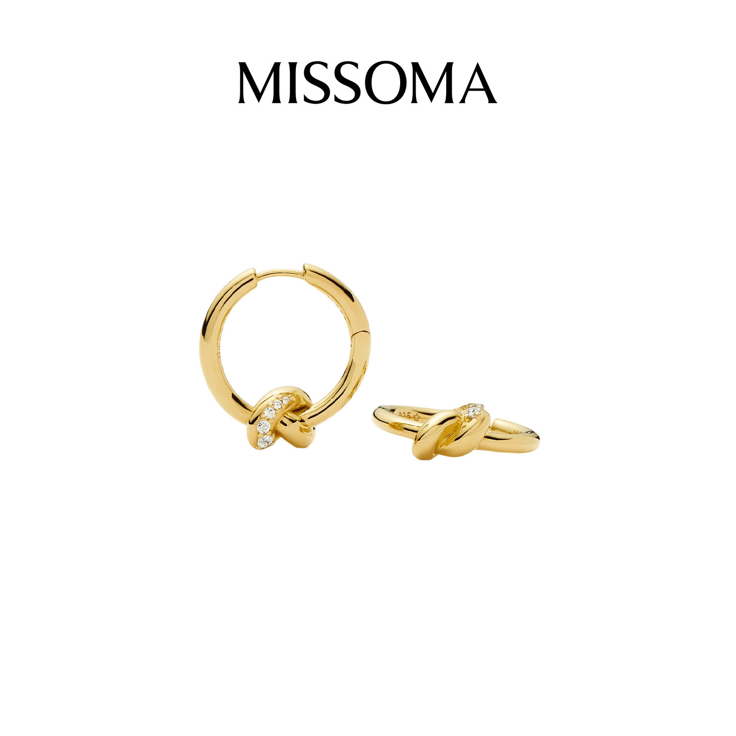 Lucy Williams × Missoma 金色锆石圆圈耳环轻奢高级感气质耳饰