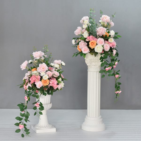 婚庆道具罗马柱花盆路引花店铺橱窗开业活动婚礼舞台装饰假花摆件