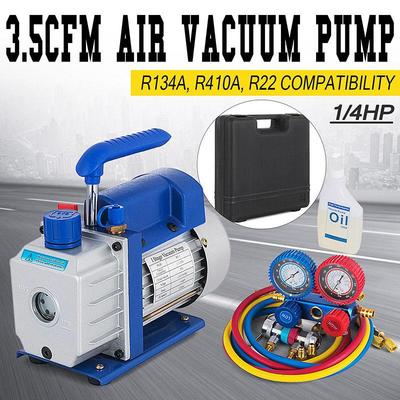 制冷维修真空泵套装4CFM/RS-1.5/220V/50HZ旋片式真空泵/包装配套