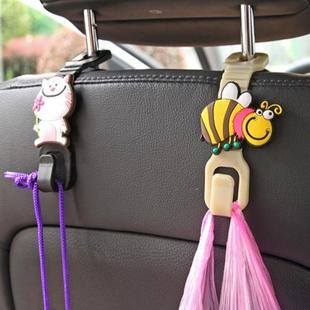 4个装 车用椅背挂钩置物钩便利挂钩 卡通汽车挂钩座椅挂钩