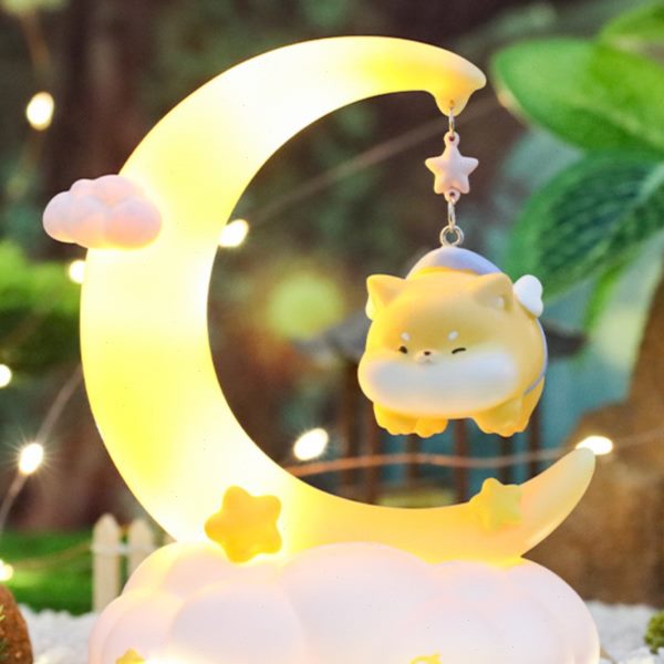 可爱睡眠月亮小夜灯装饰品摆件女生日礼物送女孩闺蜜朋友实用儿童