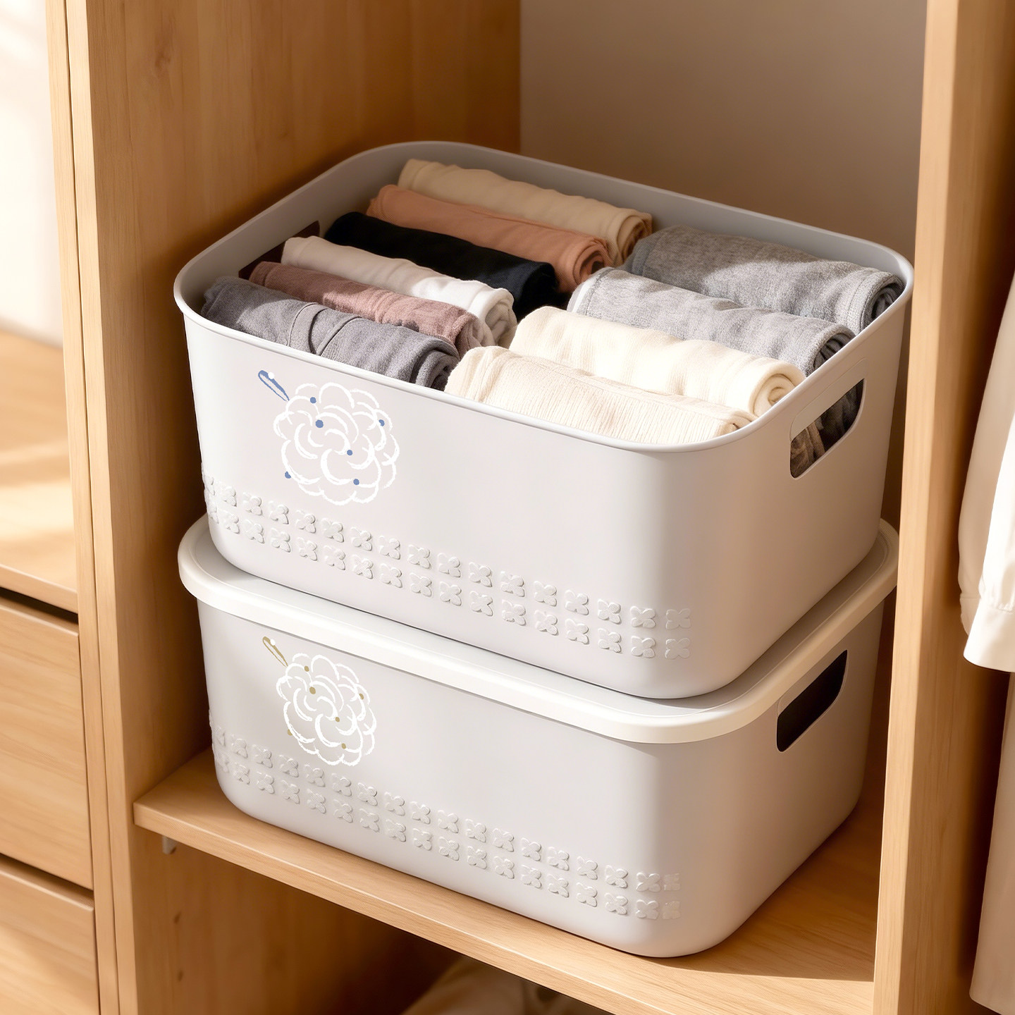 绣川多功能桌面收纳盒塑料收纳筐内衣袜子储物箱厨房收纳筐整理盒,收纳整理,食物收纳盒,淘宝优惠券,粉丝福利购,淘宝优惠卷