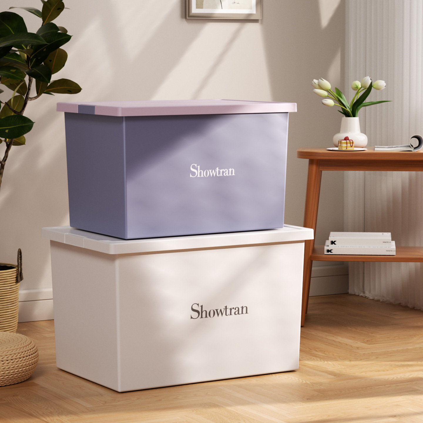 绣川加厚特大号衣服塑料收纳箱