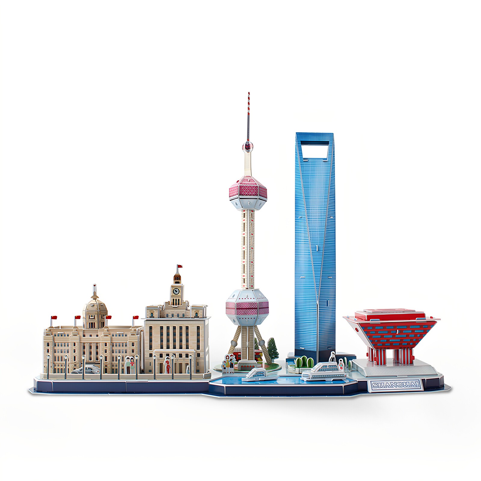 上海东方明珠建筑立体拼图模型图片