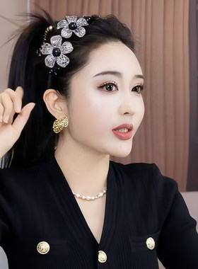 精致轻奢高级感花朵发箍