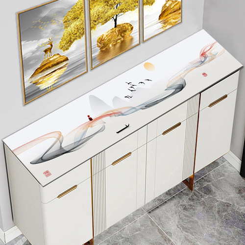 鞋柜桌布pvc简约现代防水防油