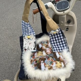 Японская ретро милая небольшая дизайнерская мультяшная сумка на одно плечо для отдыха