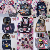 每款 仅一个～自制y2k极繁主义复古日韩小众设计单肩斜挎双肩包包