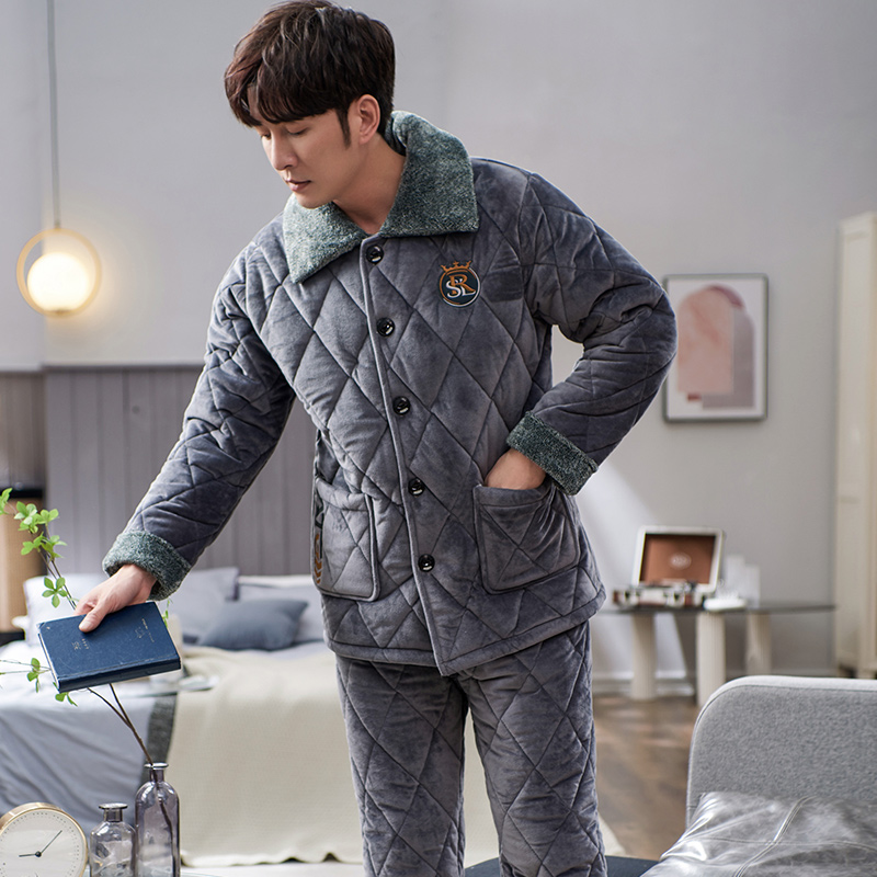 冬季2024新款加绒家居服宅格格