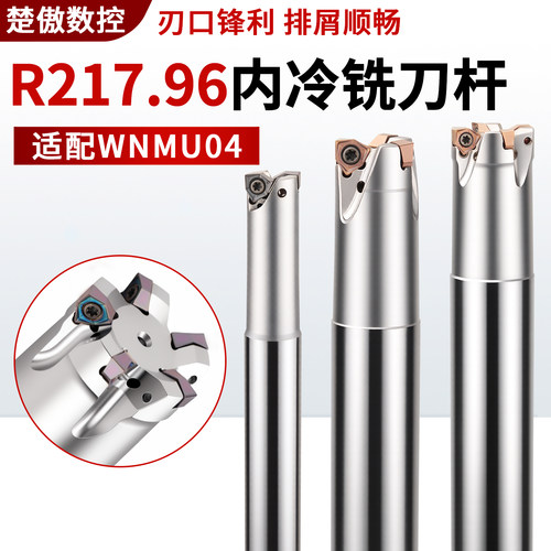 数控R217.96内冷铣刀杆MFWN04双面快进给刀杆WNMU04刀片桃型刀粒