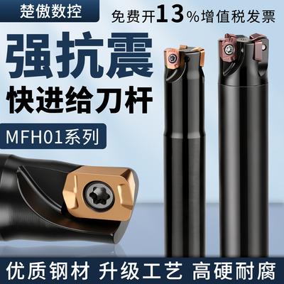 FMH01强抗震快进给高效加工数控铣刀杆配LPGT010210ER-GM刀片刀杆