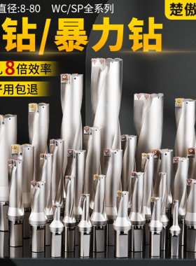 楚傲U钻刀杆刀柄车床用u型钻u转倍平底spwc快速钻头暴力钻喷水钻