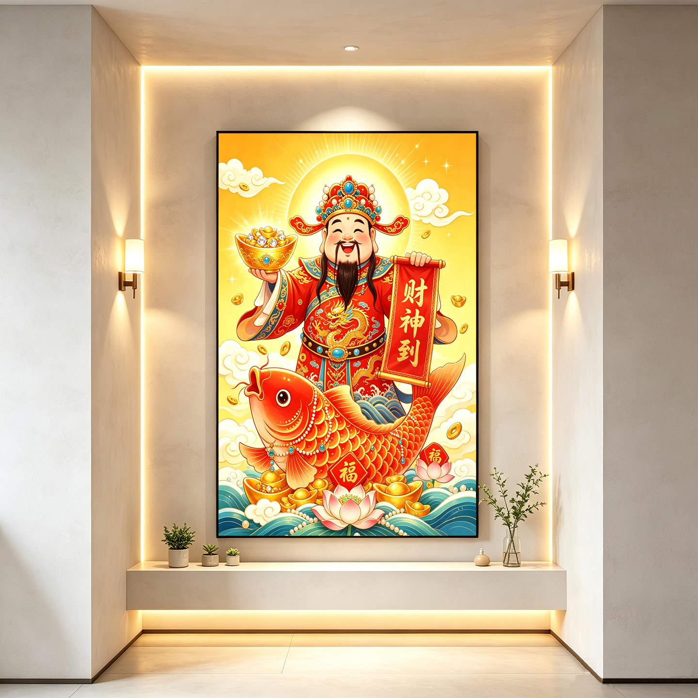 财神爷5D满钻招财钻石画图片