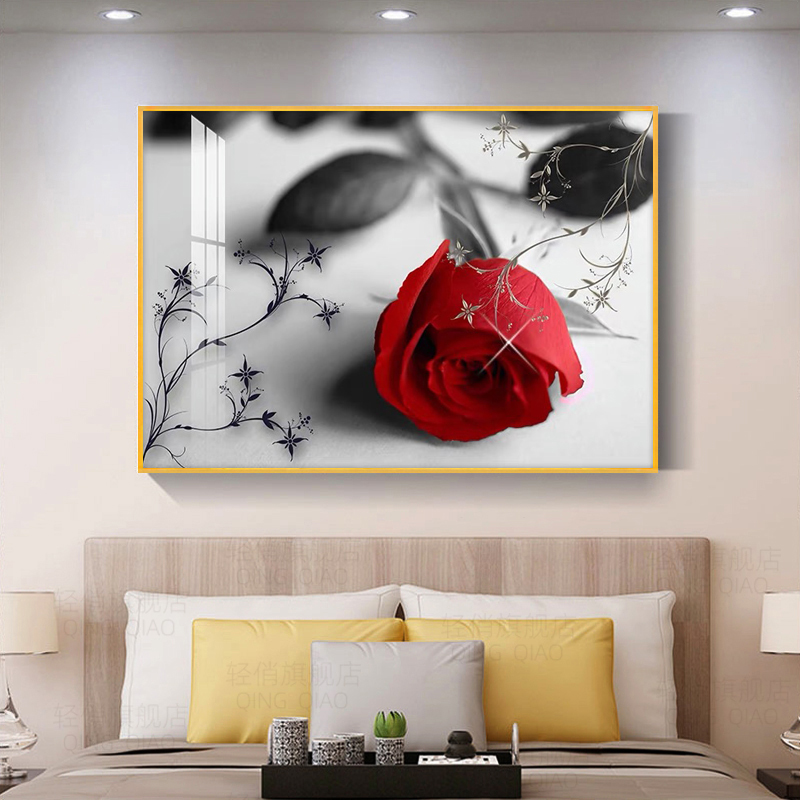 5d钻石画2025新款玫瑰花手工点贴钻十字绣钻石贴满钻卧室床头简约