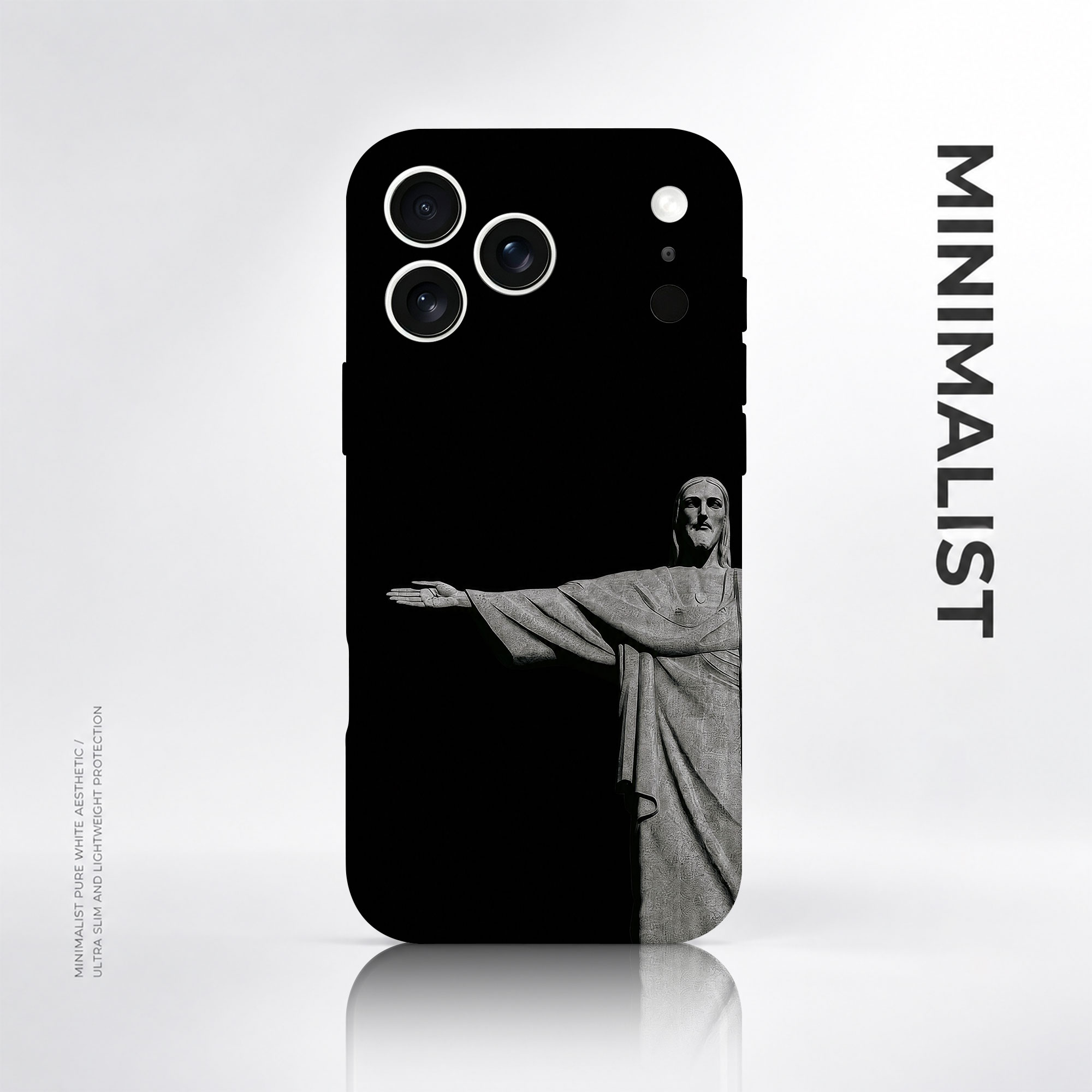 欧美神父雕像适用苹果17手机壳iPhone17promax保护套新款16pro高级15软硬13防摔14硅胶12女11创意全包二合一