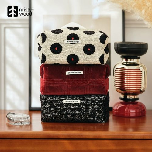 Mistywood「红与黑」2025新年纸巾盒客厅茶几桌面轻奢高端抽纸盒