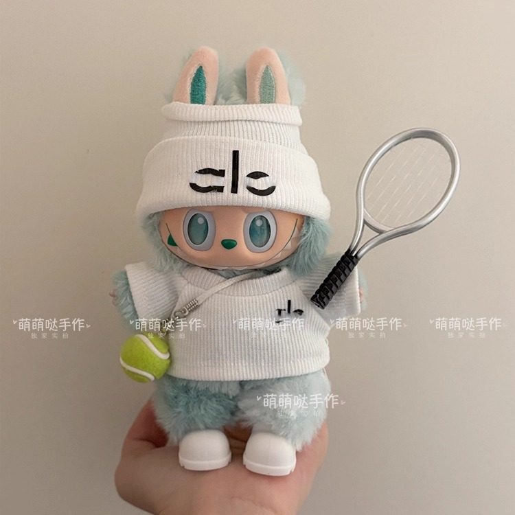 labubu娃衣搪胶玩偶手工网球拍衣服饰一二三代17cm拉布布运动套装,模玩/动漫/周边/娃圈三坑/桌游,棉花娃娃/毛绒玩具娃衣,淘宝优惠券,粉丝福利购,淘宝优惠卷