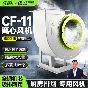 CF离心风机鼓风机220v强力吹风厨房吸烟通风380V工业除尘静音排烟